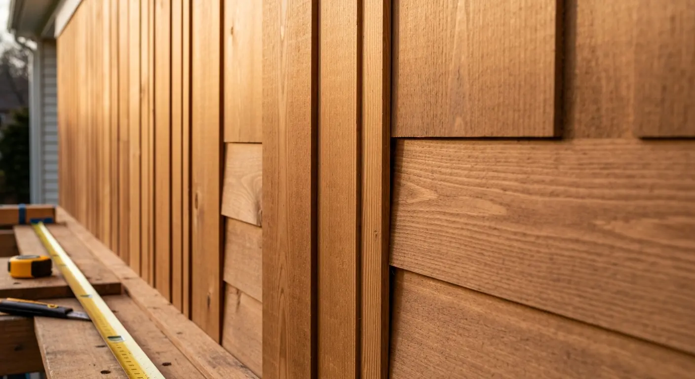 Wood siding installation project