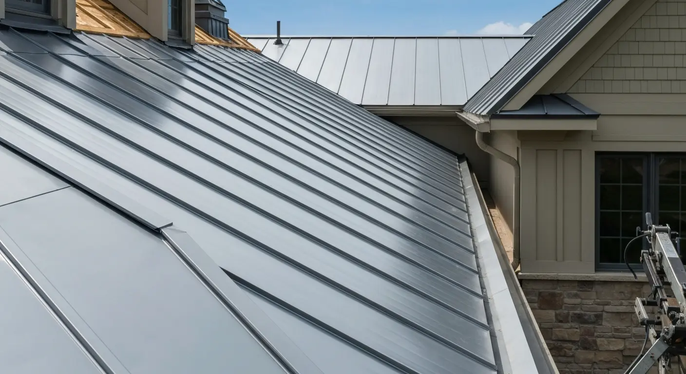 Metal roof installation