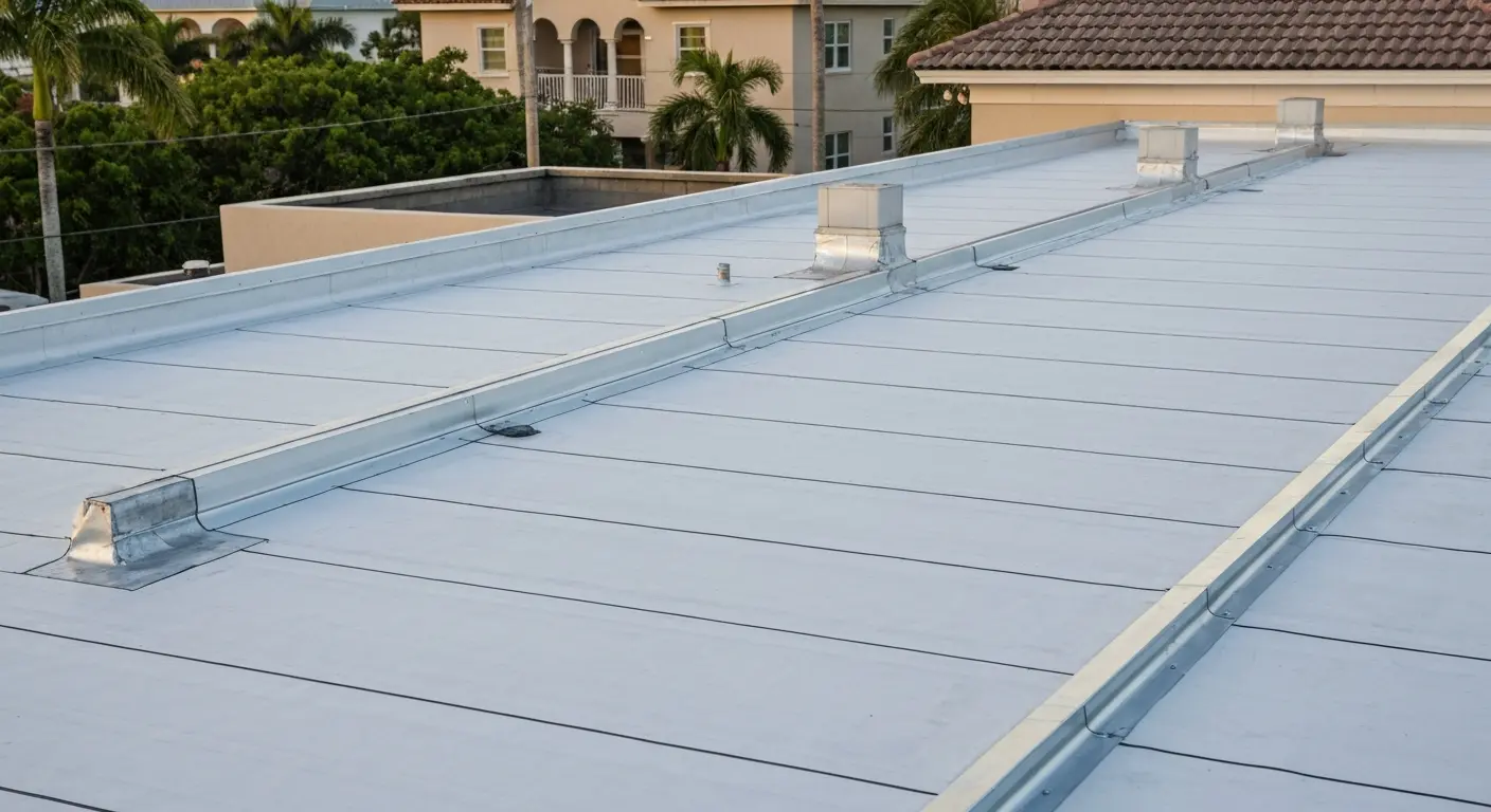 Flat roof TPO installation
