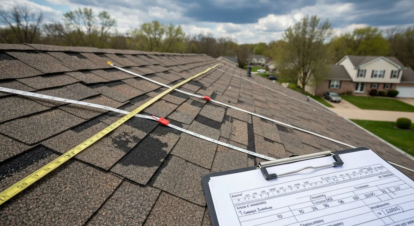 Storm damage roof repair assessment