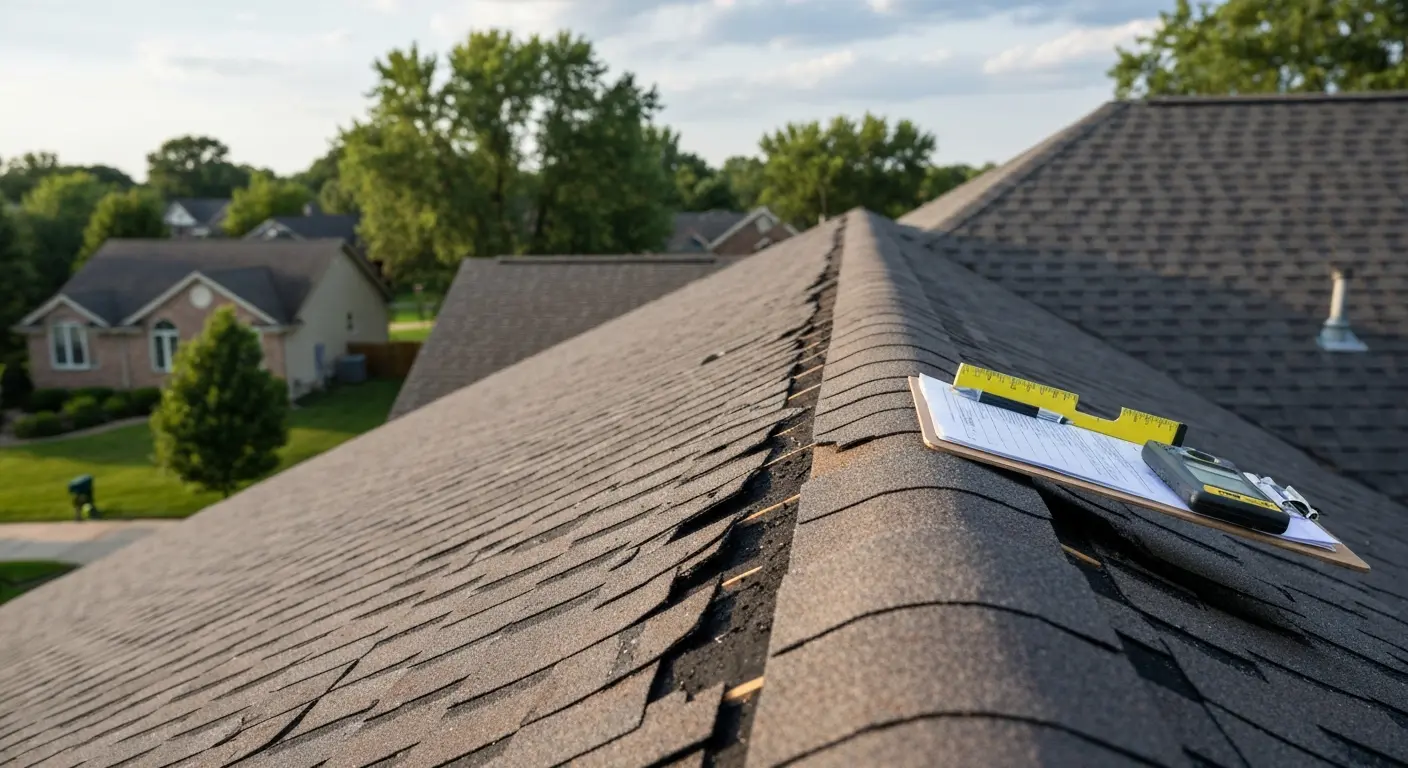 Storm damage roof assessment