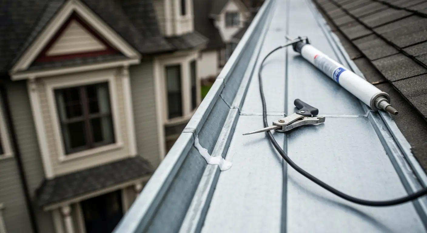 Gutter repair work