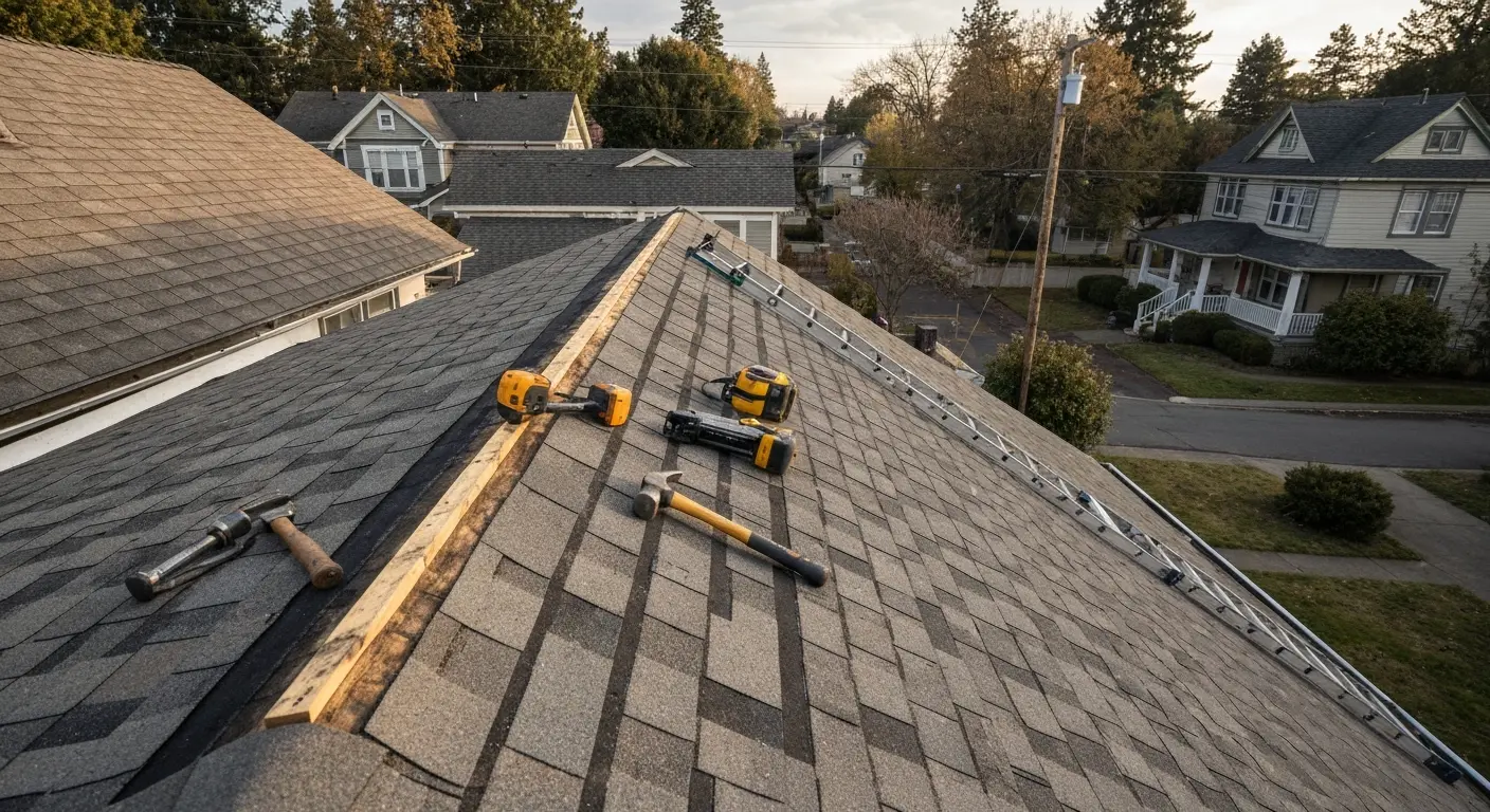 Storm damage roof repair