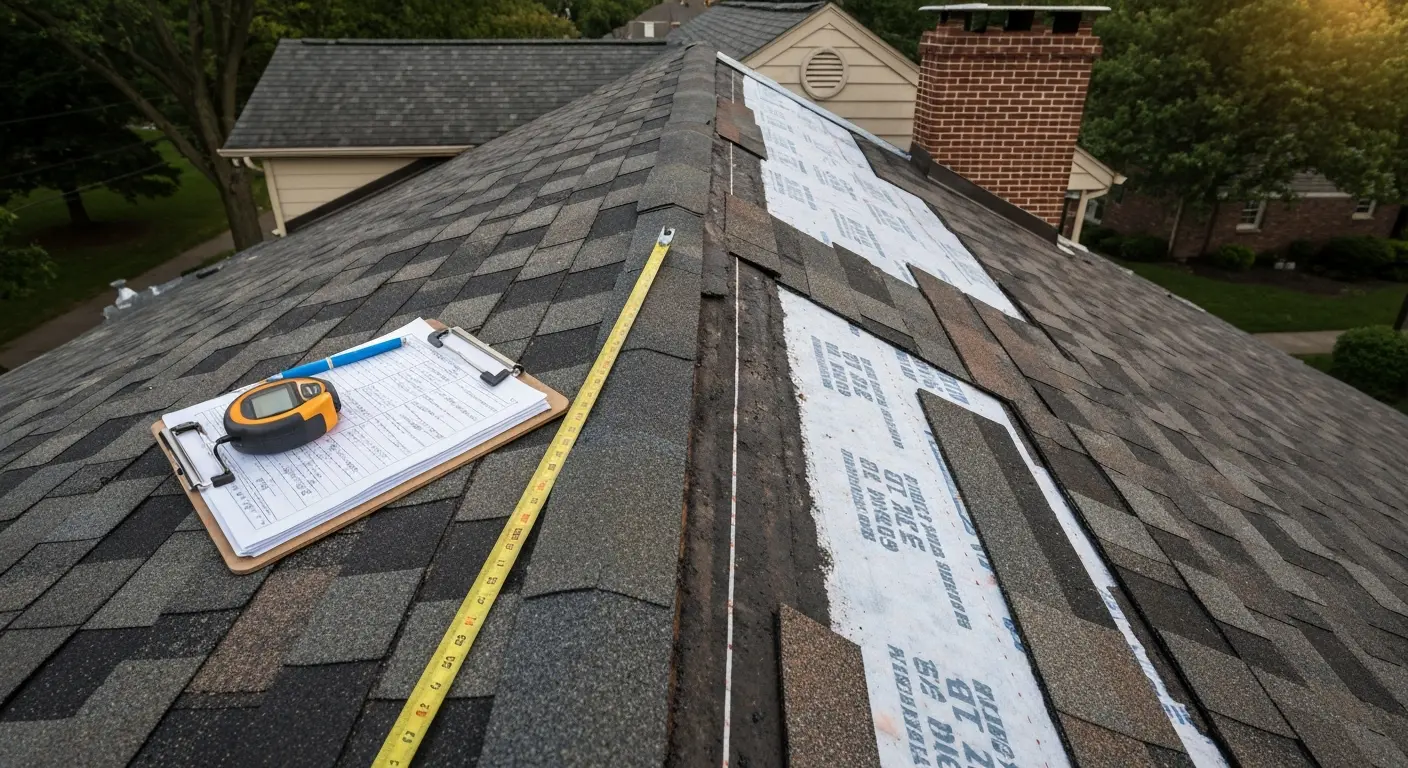Storm damage roof repair