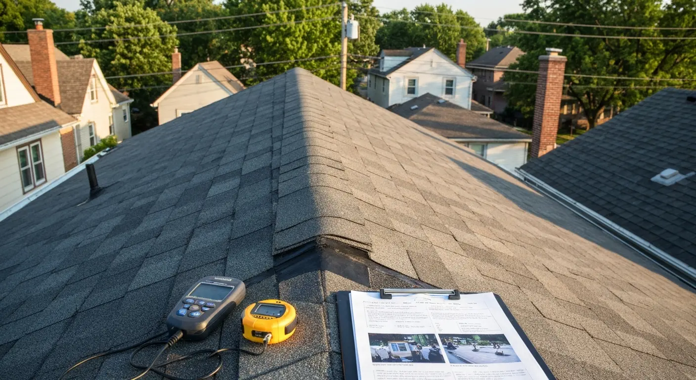 Professional roof inspection and measurement