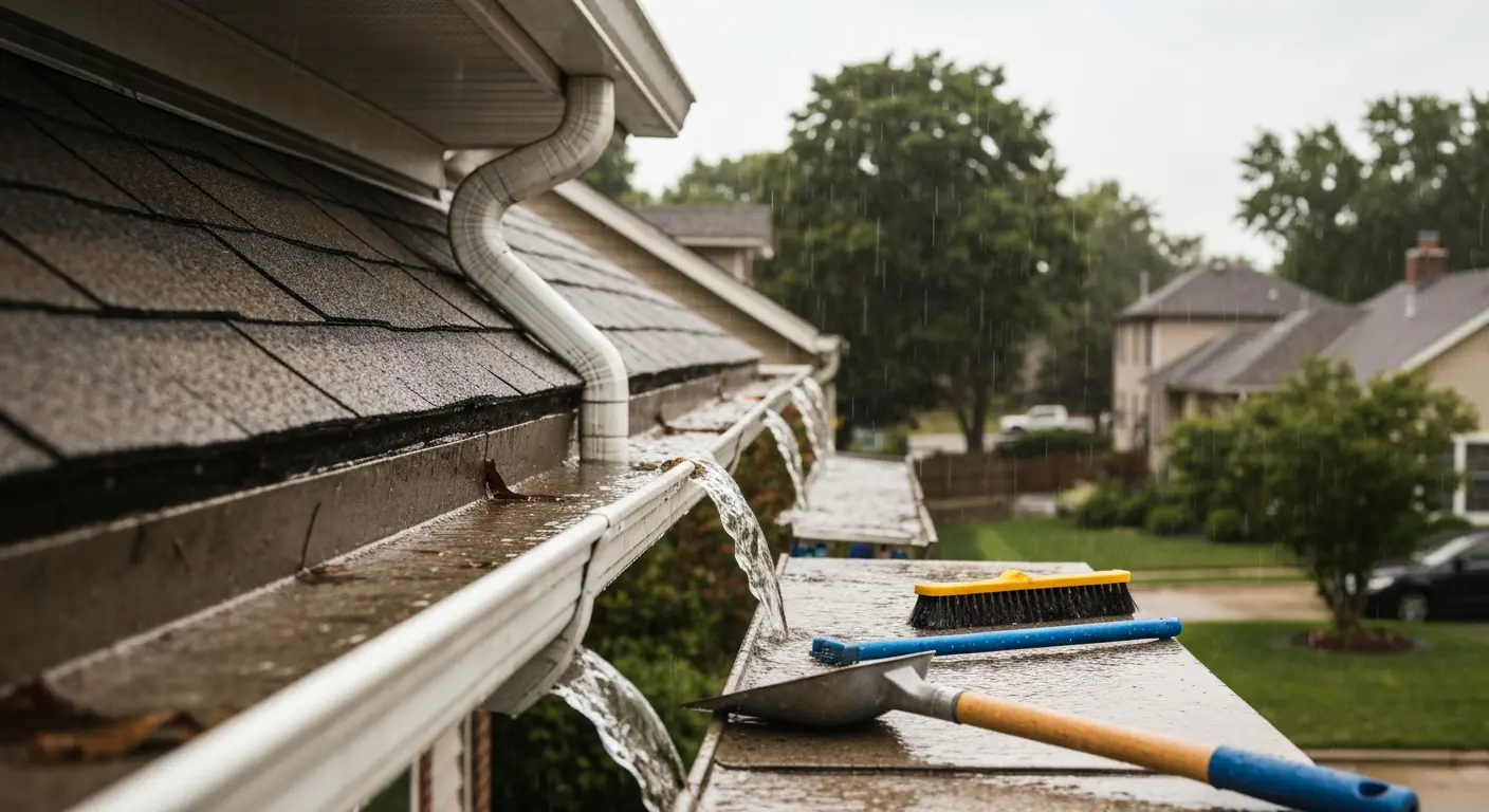 Storm cleanup gutter service