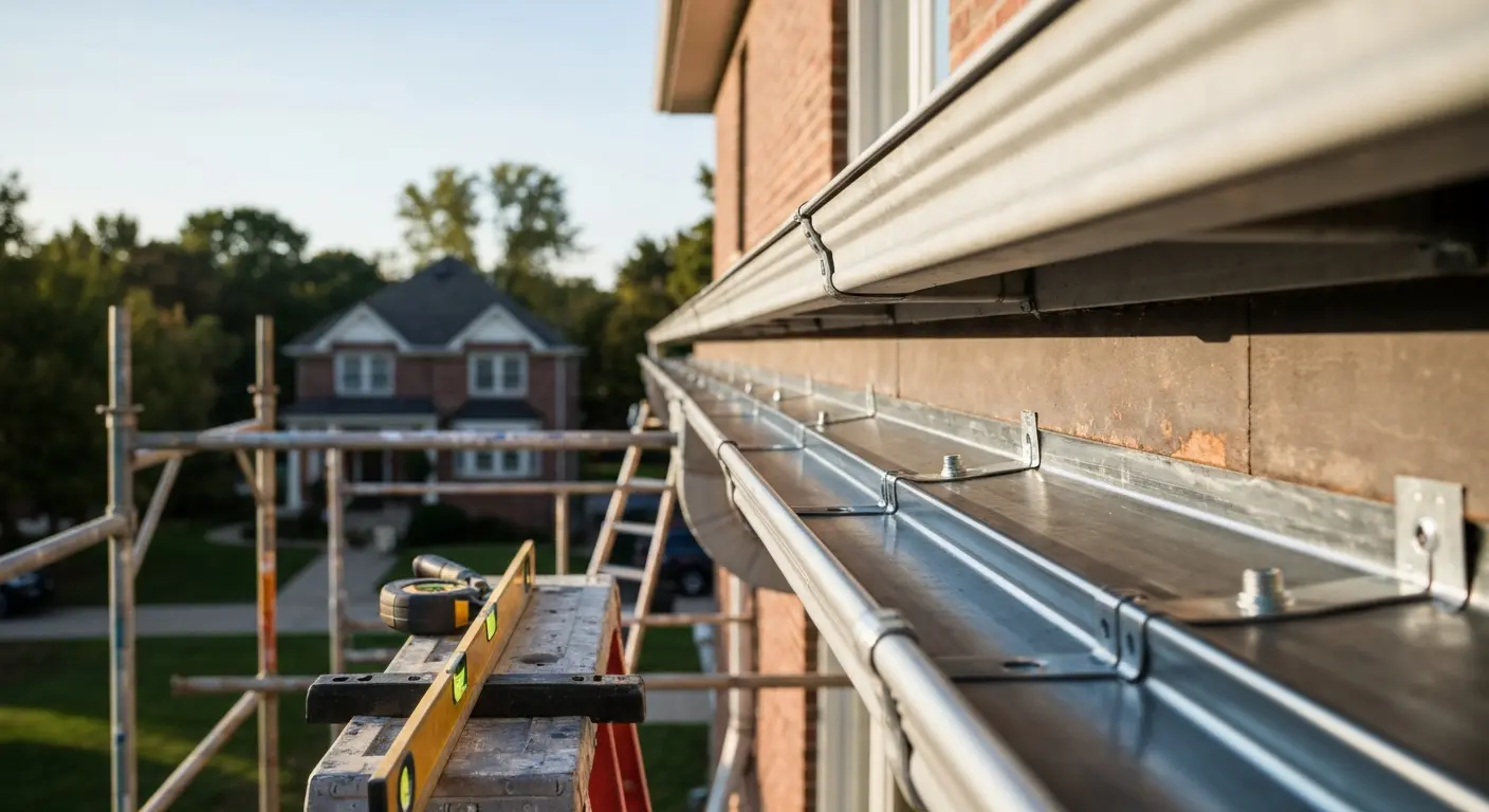 New gutter installation