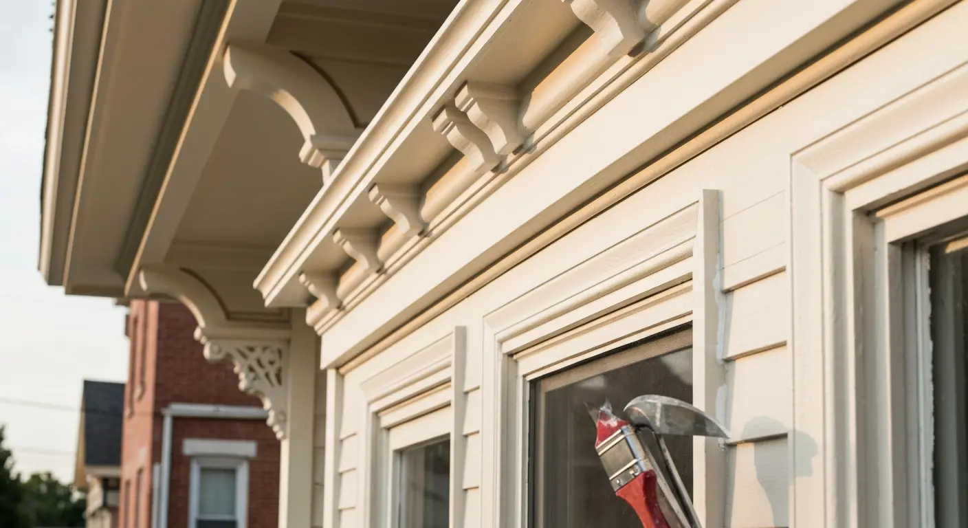 Trim and fascia painting detail work