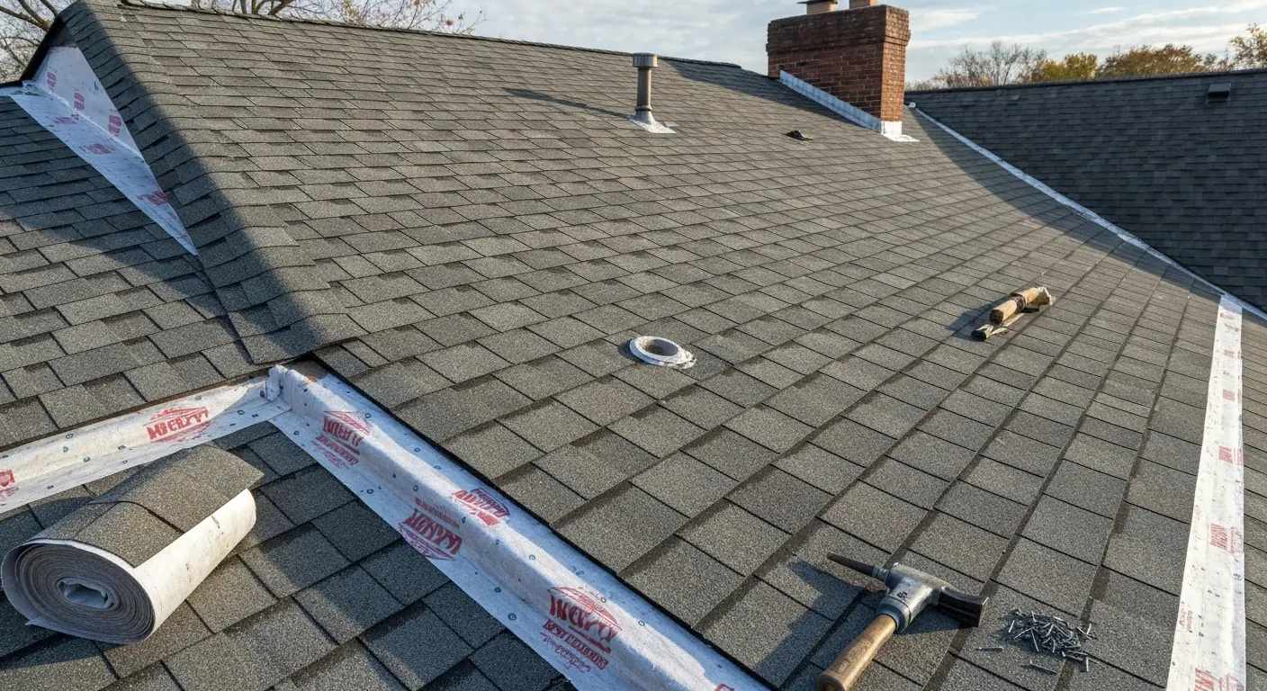 Residential roof installation