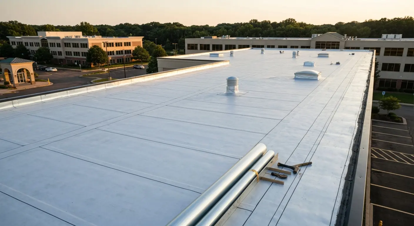 Commercial flat roof project
