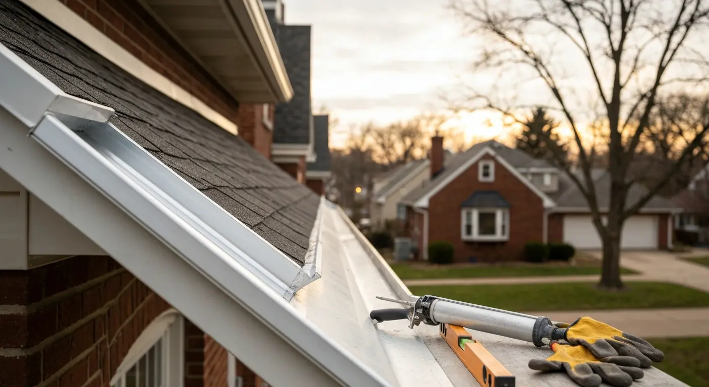 Gutter repair work
