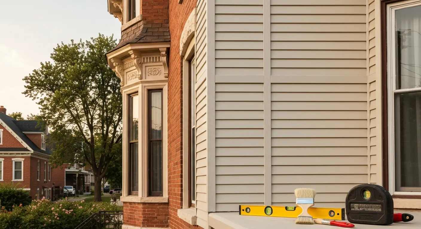 Siding installation on historic home