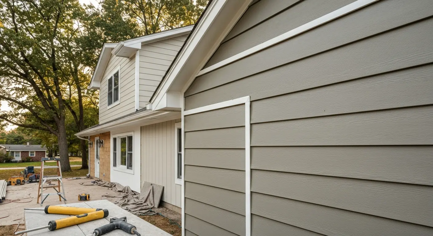 Vinyl and fiber cement siding installation
