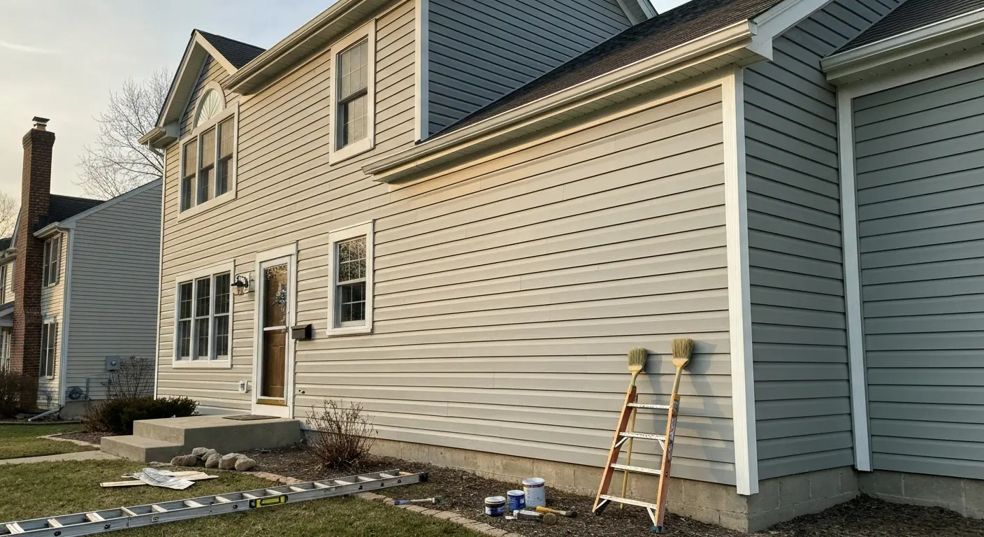 Exterior siding painted on Saint Charles home