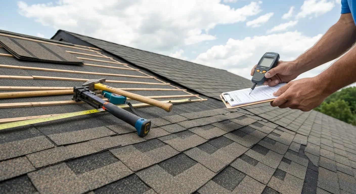 Storm damage roof repair