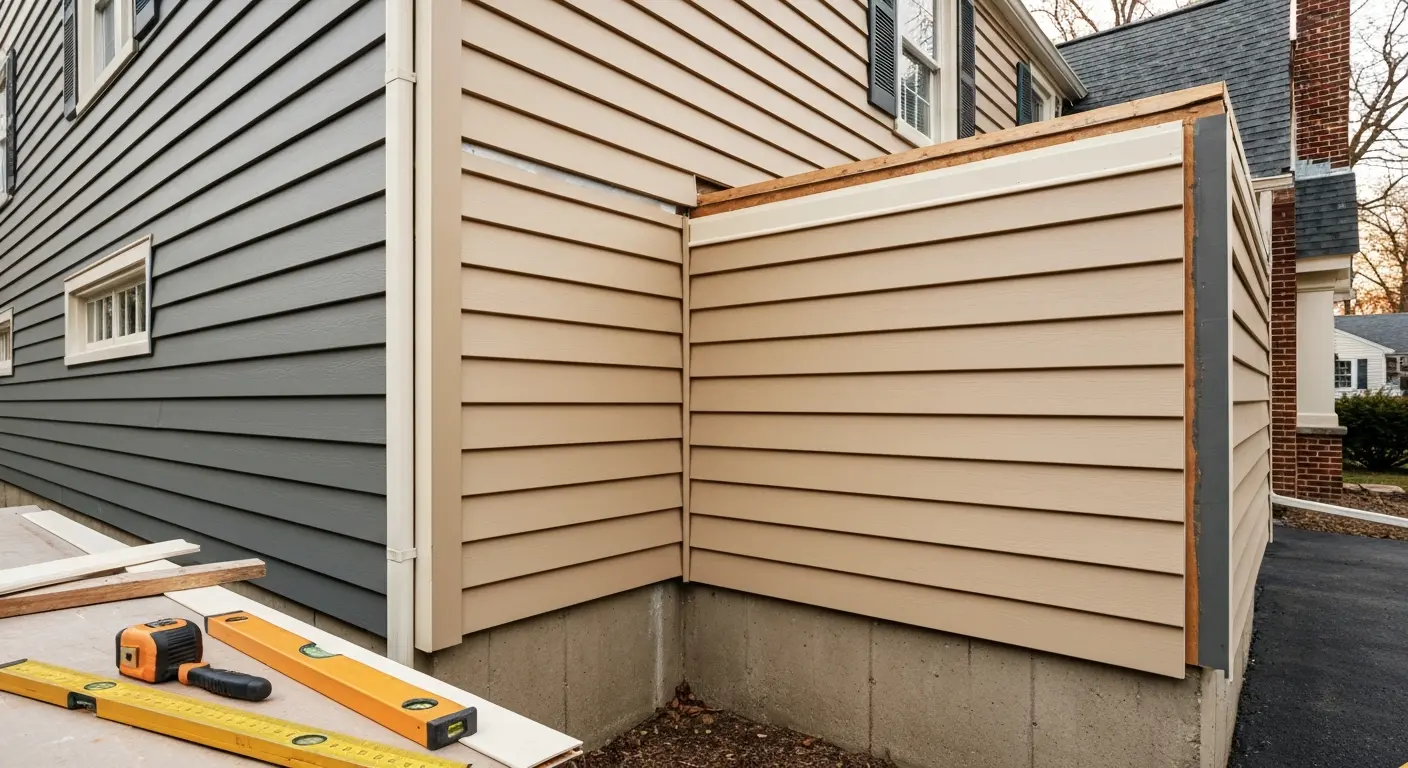 Siding installation project