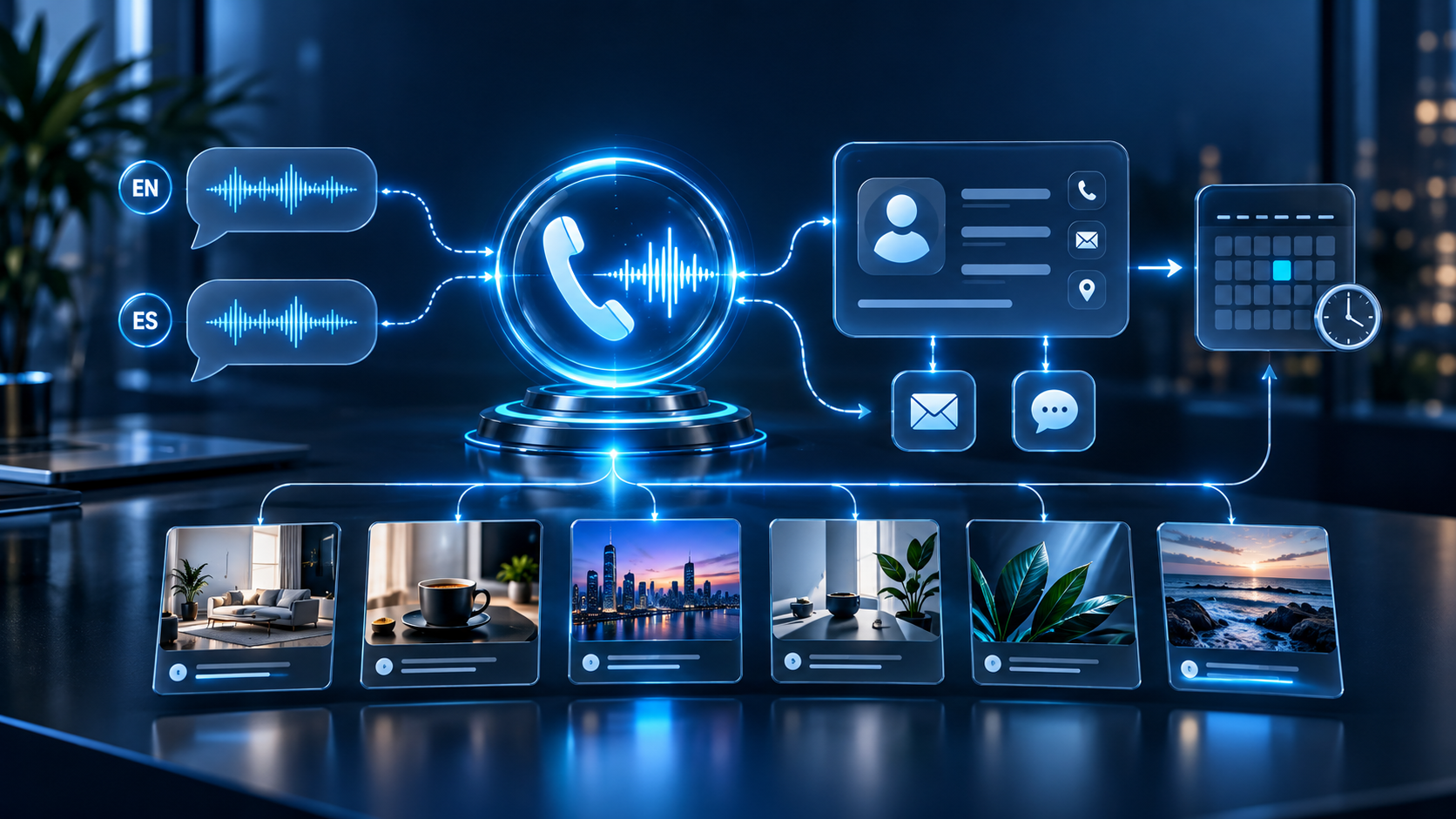 SORVYQO bilingual Voice AI connected to CRM messaging and appointments