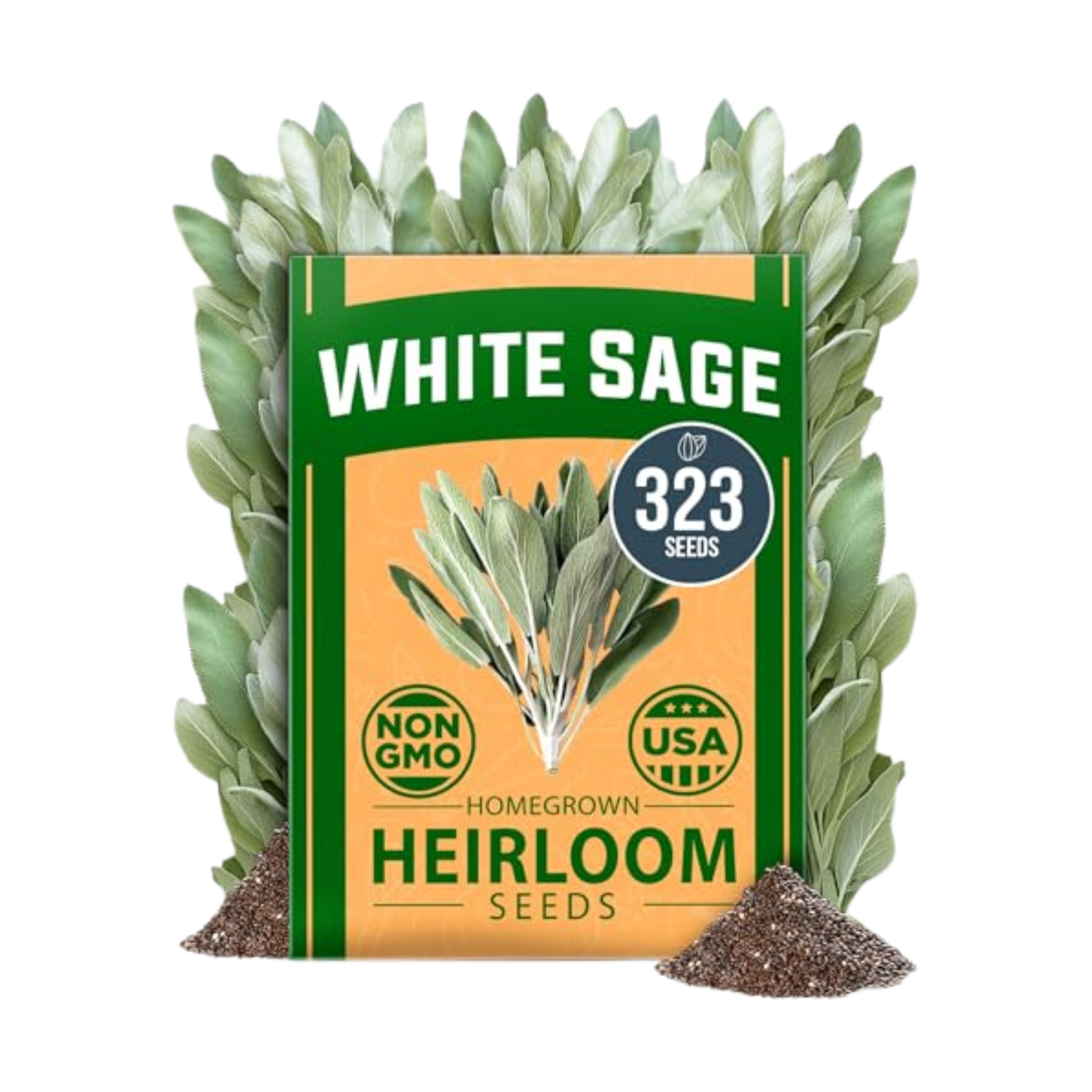 Pack of Organic White Sage seeds from Home Grown