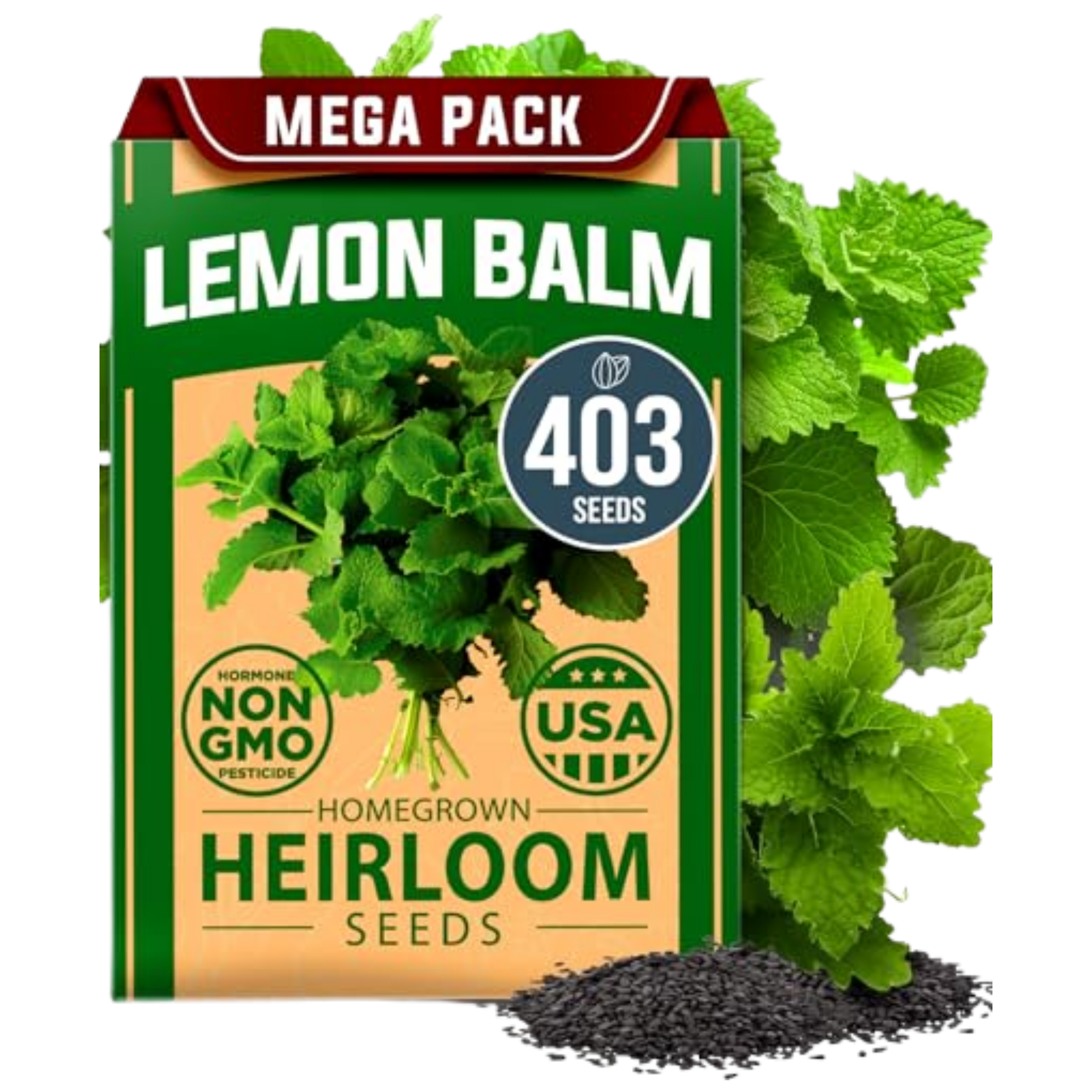 Pack of Lemon Balm Seeds on Amazon by Home Grown