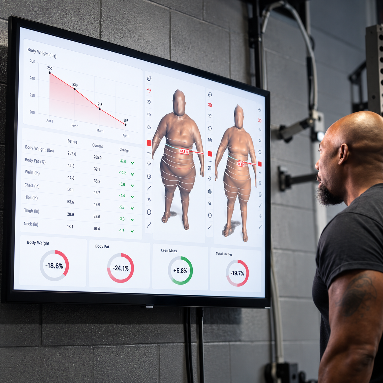 Progress measurement and 3D body scanning at Supreme Body Training
