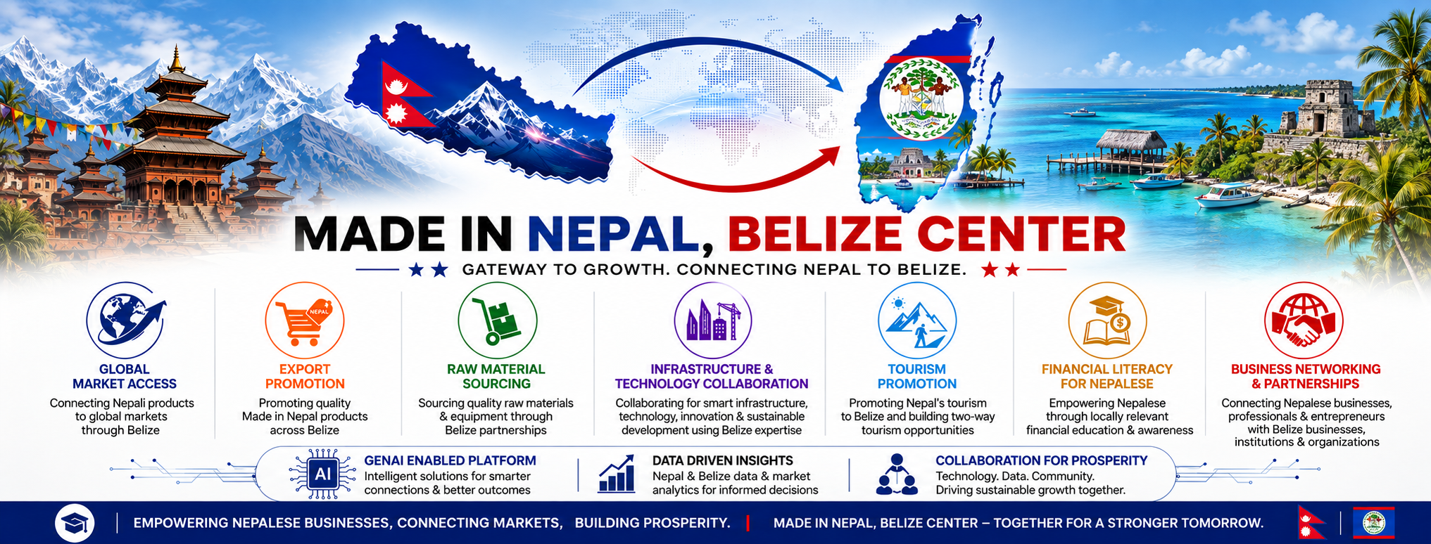 Made in Nepal, Belize Center cover artwork