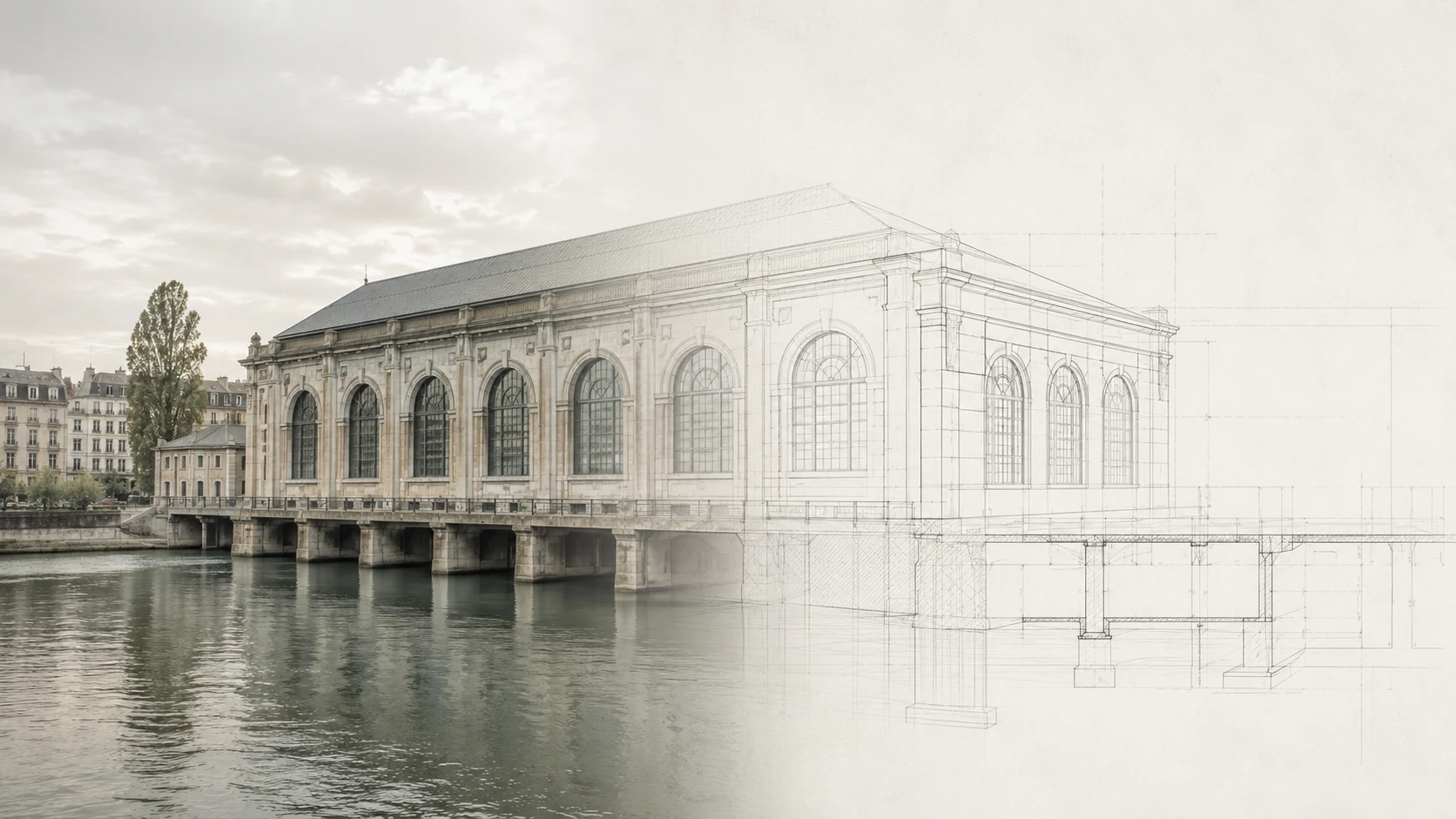 Projet immobilier entre architecture réalisée et plan technique - HALURA