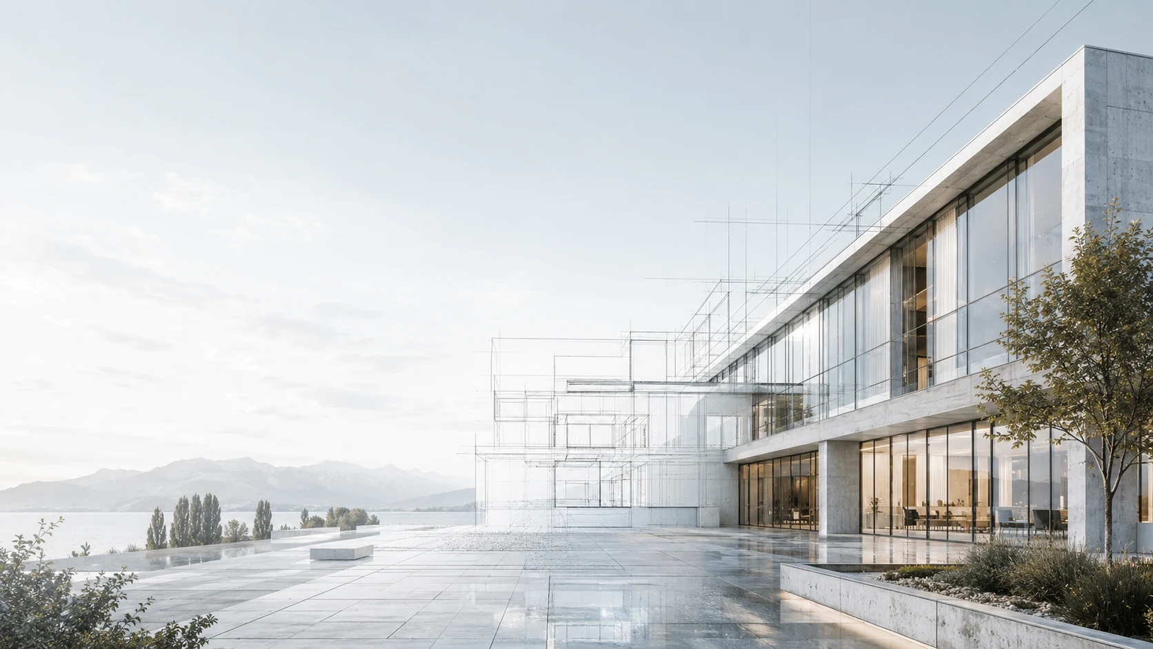 Projet immobilier institutionnel — plan et architecture