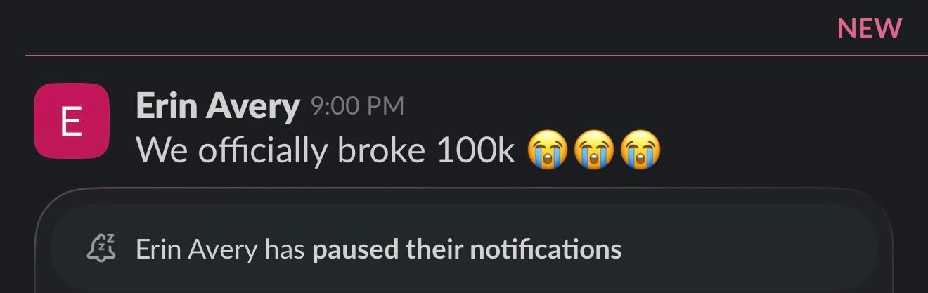 Erin Avery reports officially breaking $100K in a week