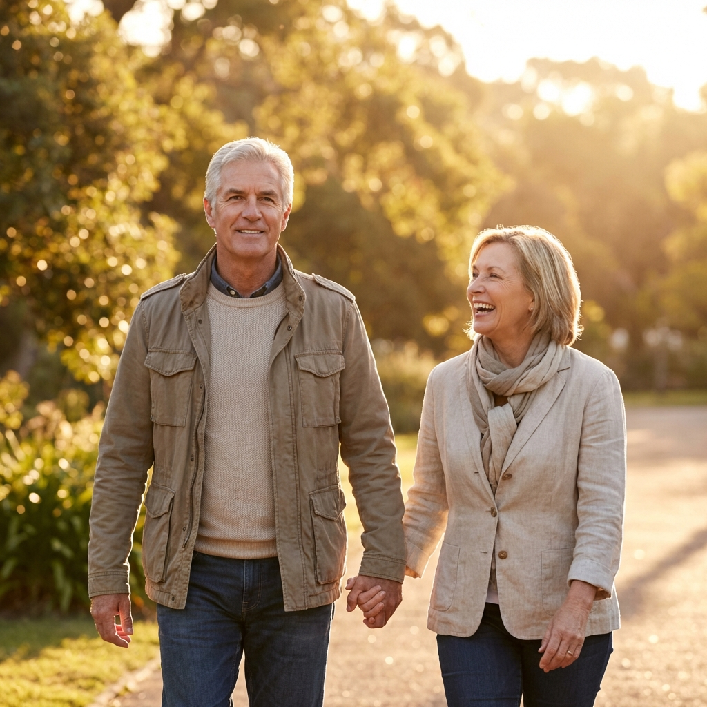 Happy couple enjoying active lifestyle