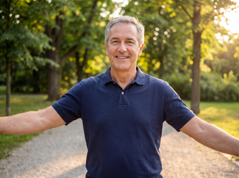 Confident men 50+ enjoying daily life