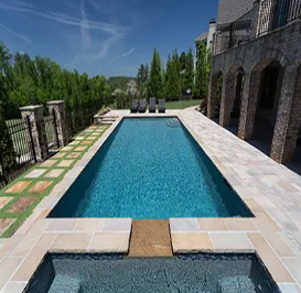 Pool with Tahoe Blue Mini StoneScapes finish