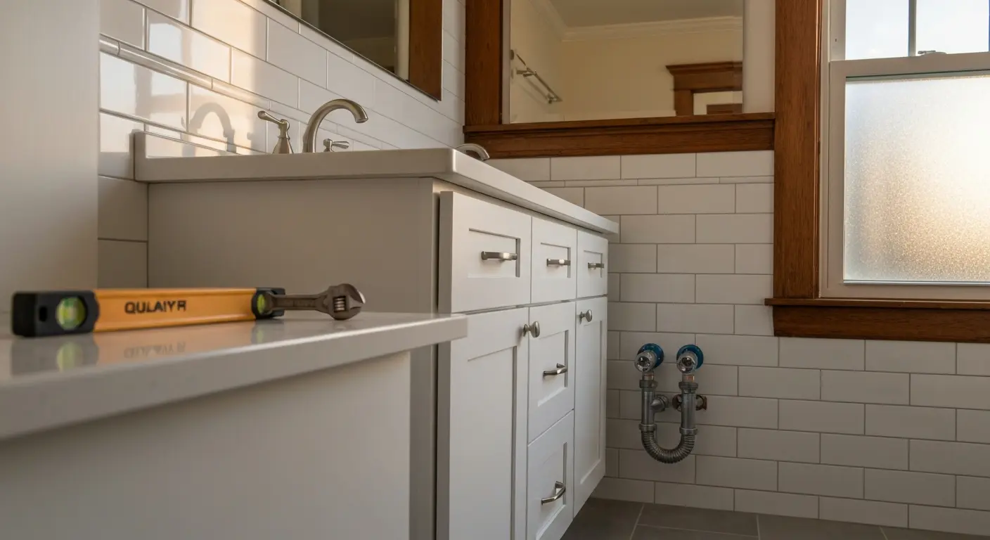 Bathroom vanity installation