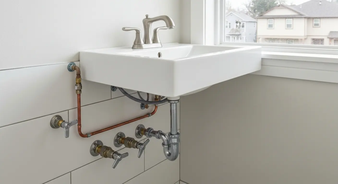 Bathroom plumbing installation details