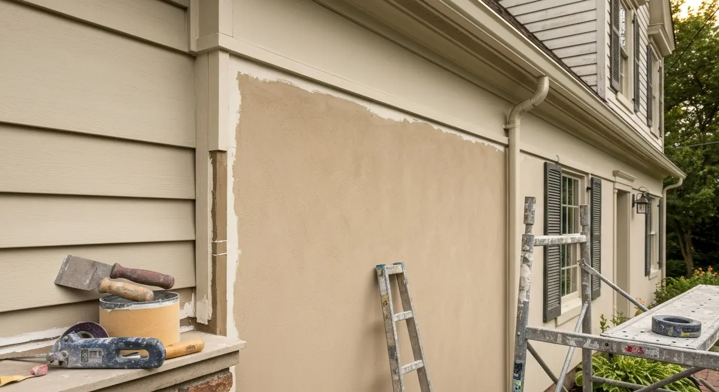 Exterior stucco and siding repair