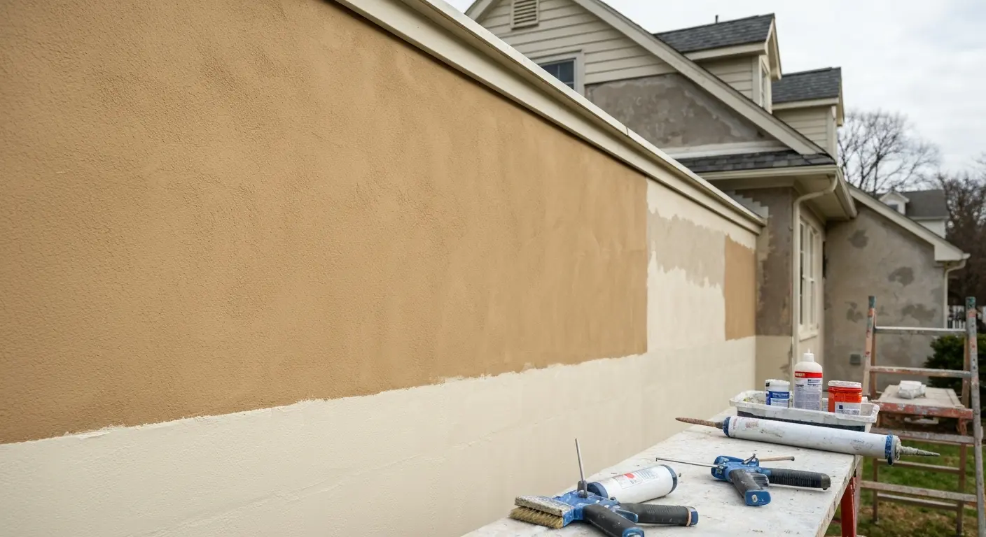 Stucco repair work
