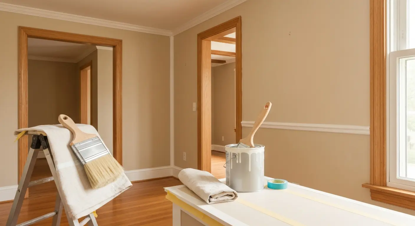 Interior painting and trim work