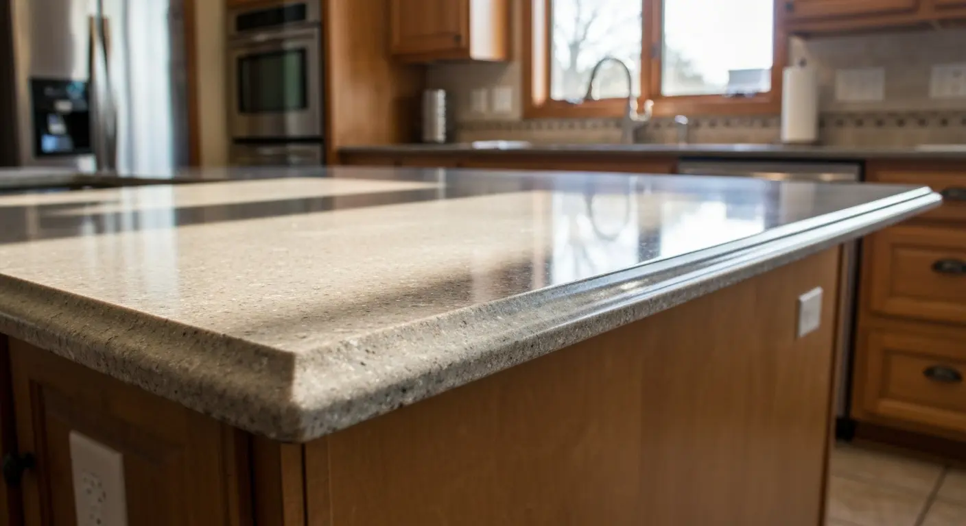 Custom edge profile on countertop