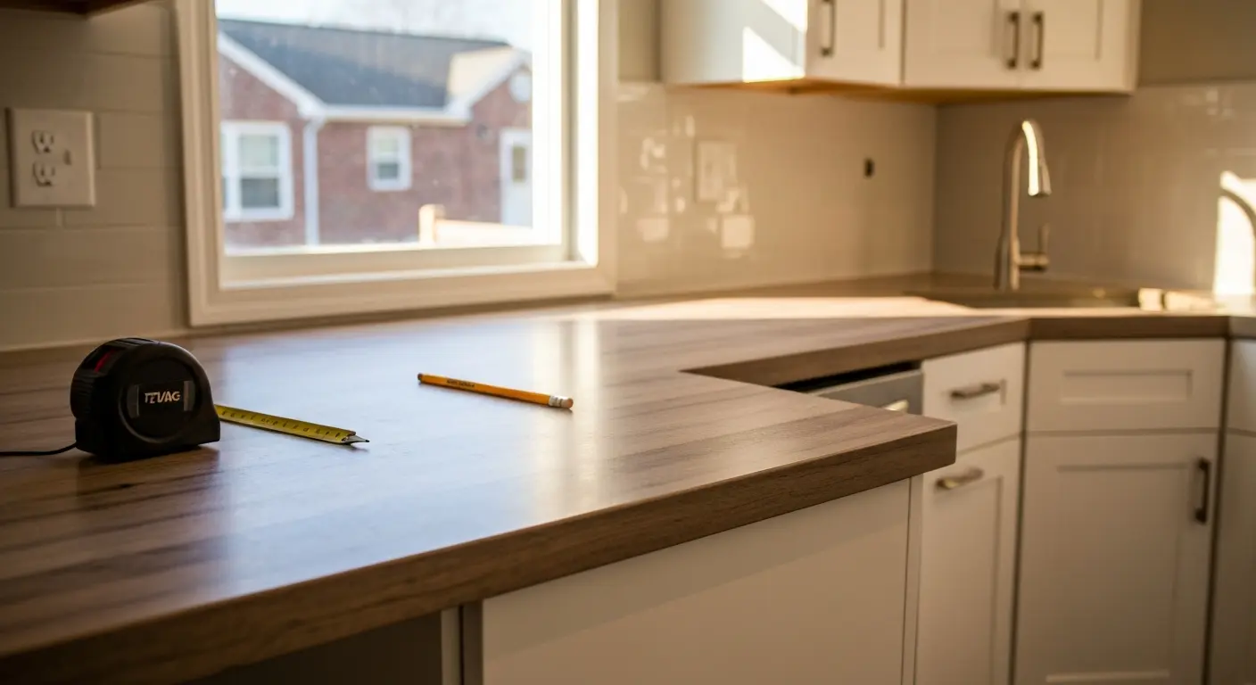 Laminate countertop installation