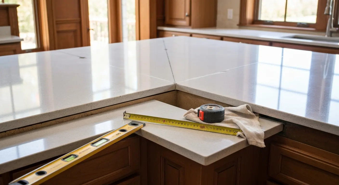 Kitchen countertop installation