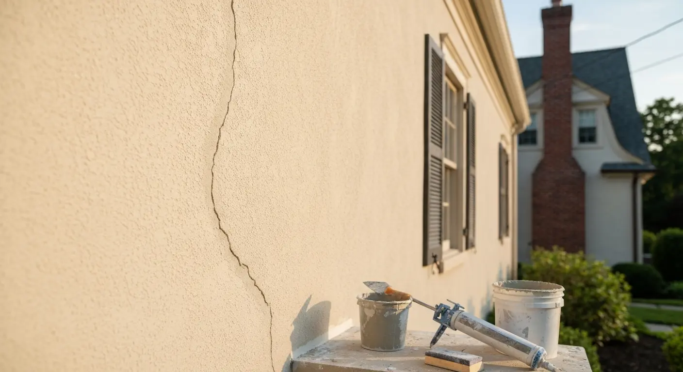 Stucco crack repair