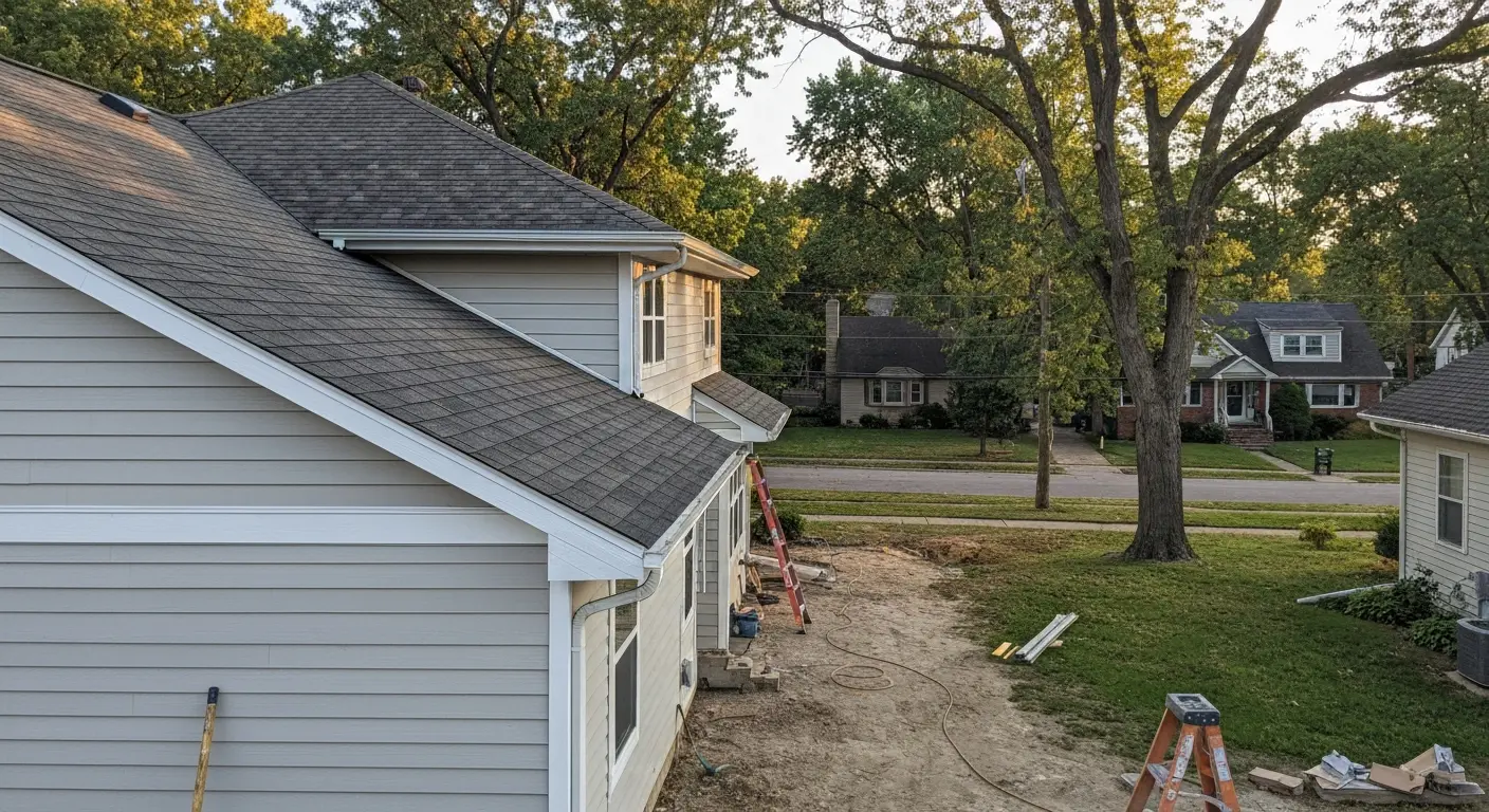 Exterior roofing and siding project