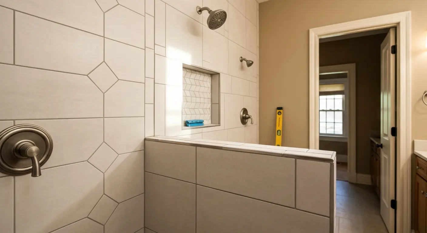 Tile shower installation