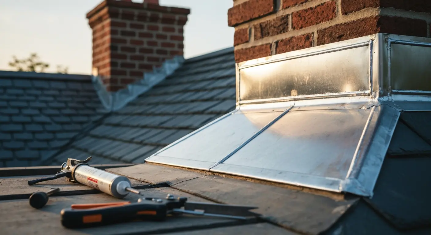Water damage repair and flashing