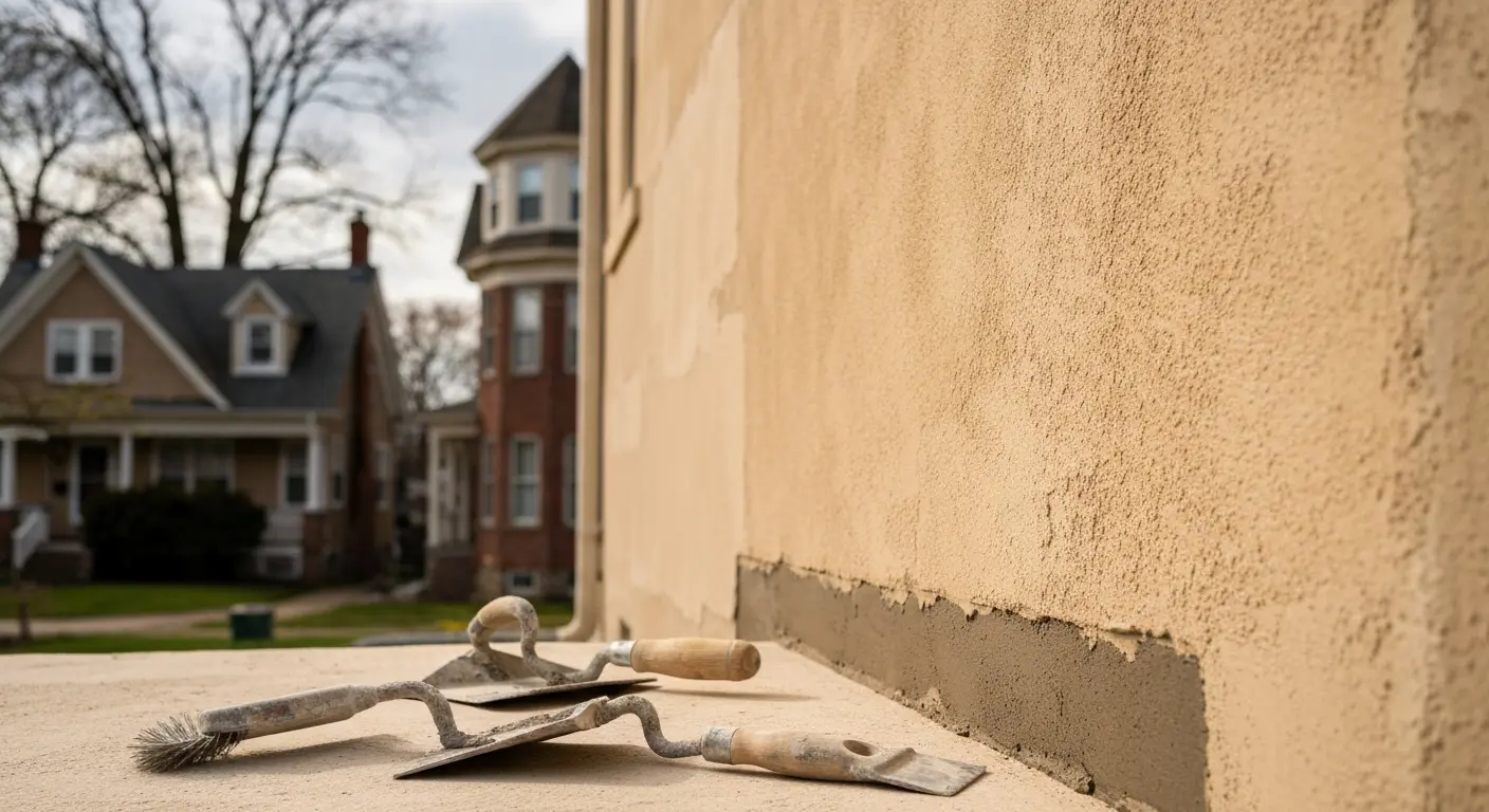 Masonry repair on historic home