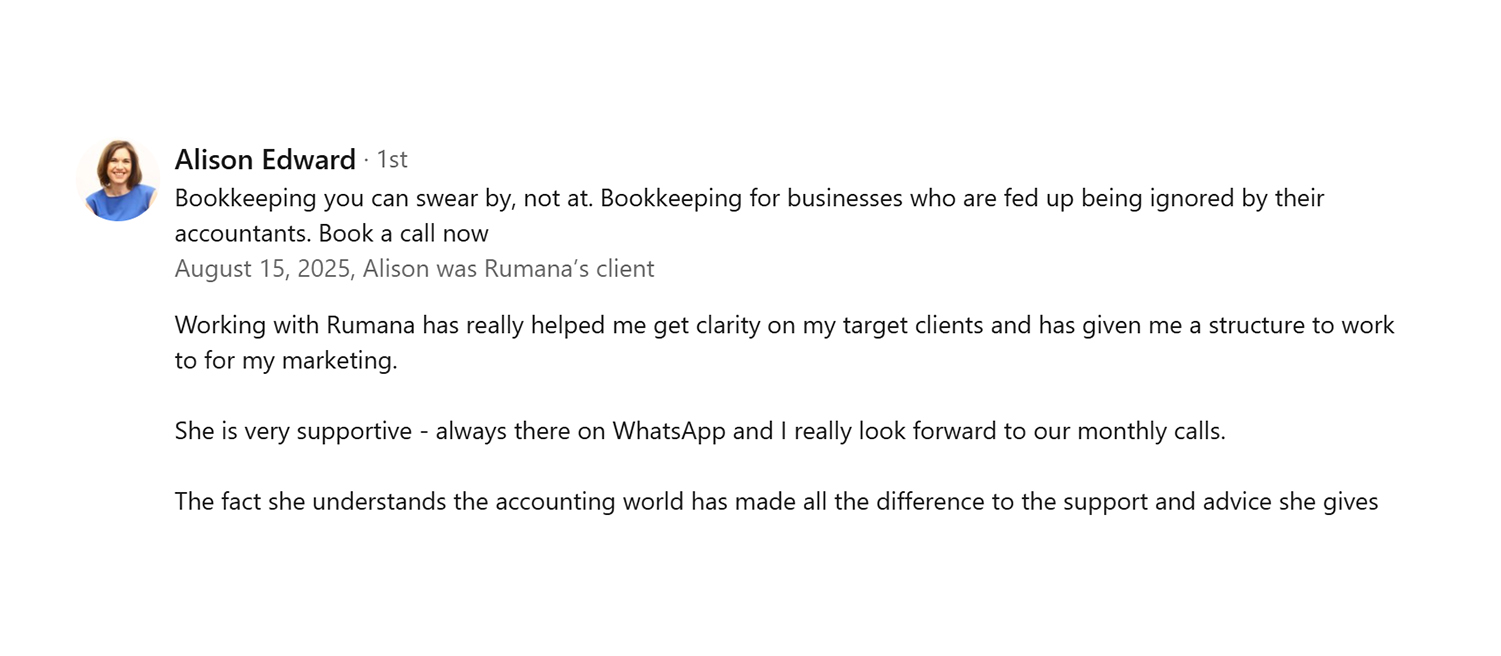 LinkedIn testimonial slide 4
