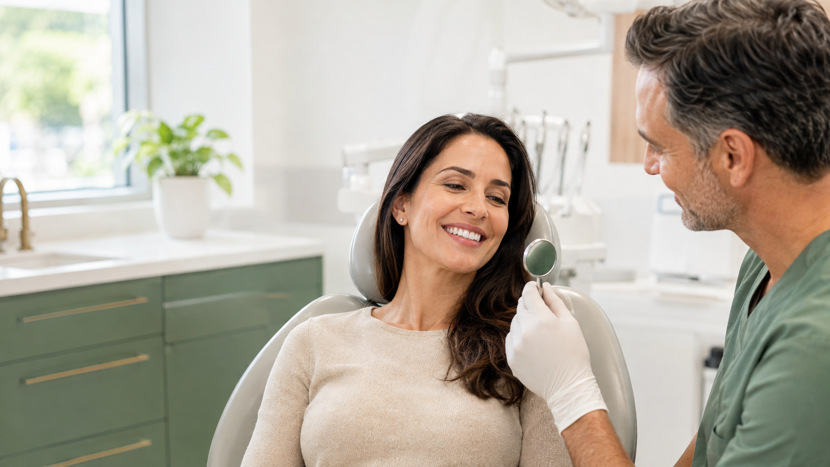 Dental bridge replacing a missing tooth at Island Dental Miami