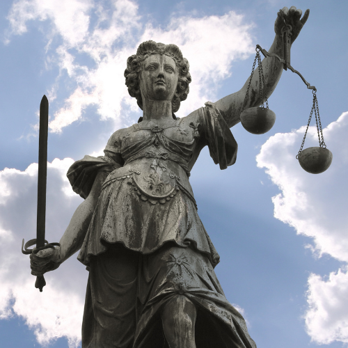 Statue of blind justice Statue of blind justice