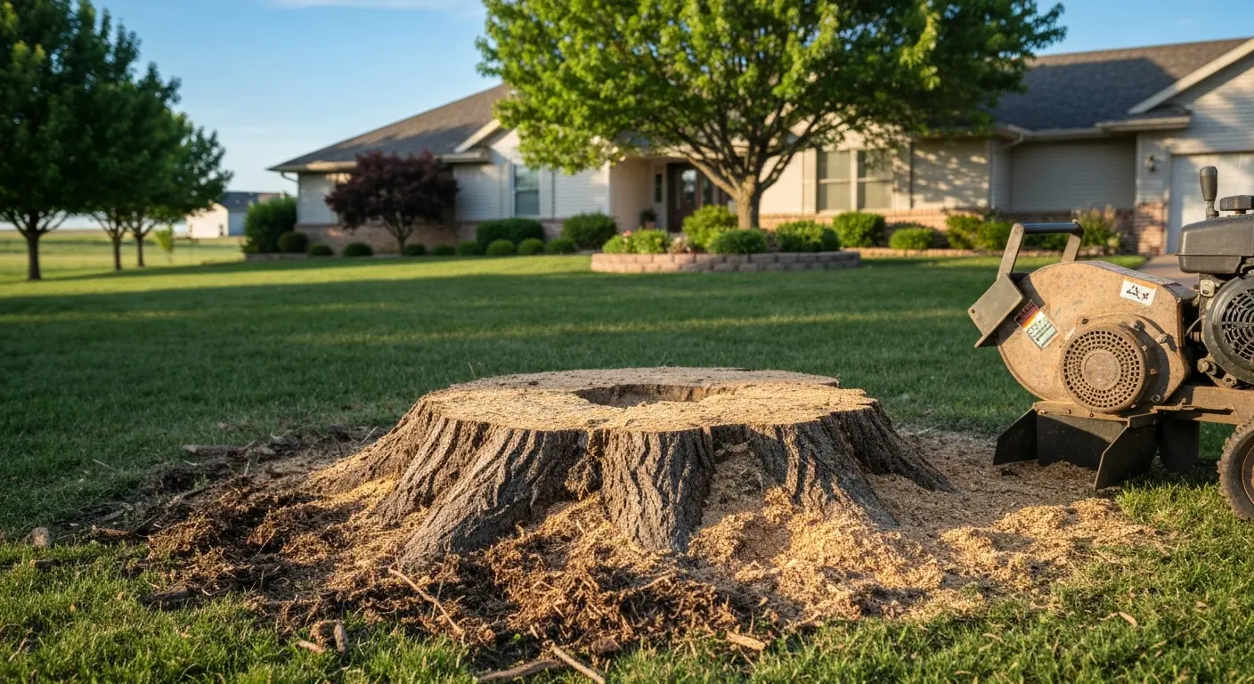 Stump grinding service