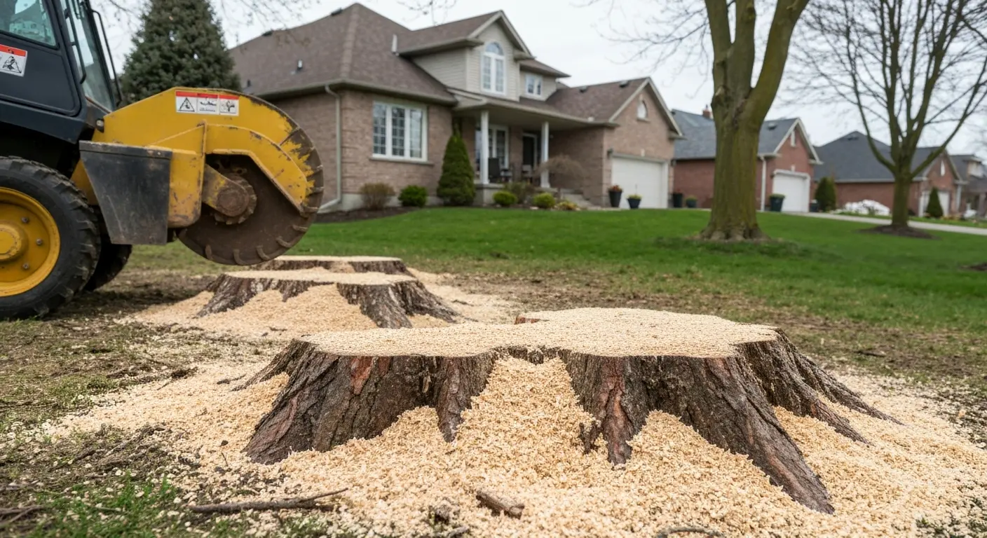 Stump grinding service