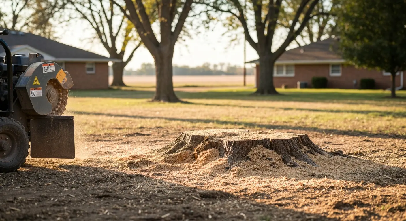 Stump grinding service